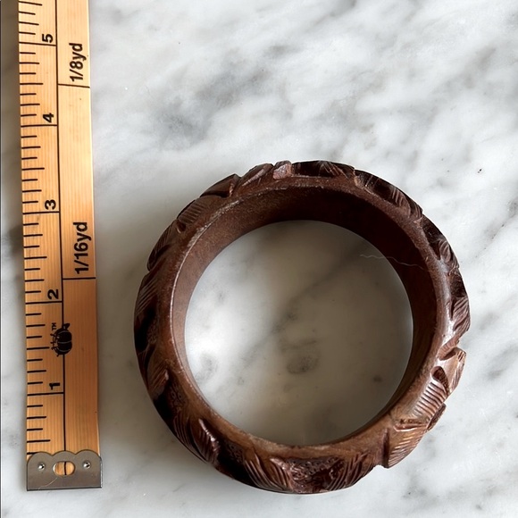 Handcrafted Wooden Floral Bangle - Picture 5 of 5